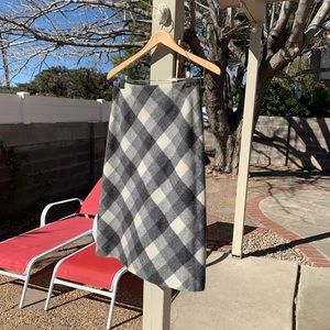 NWOT Dark Academia Preppy Plaid Mohair wool skirt Caslon 4